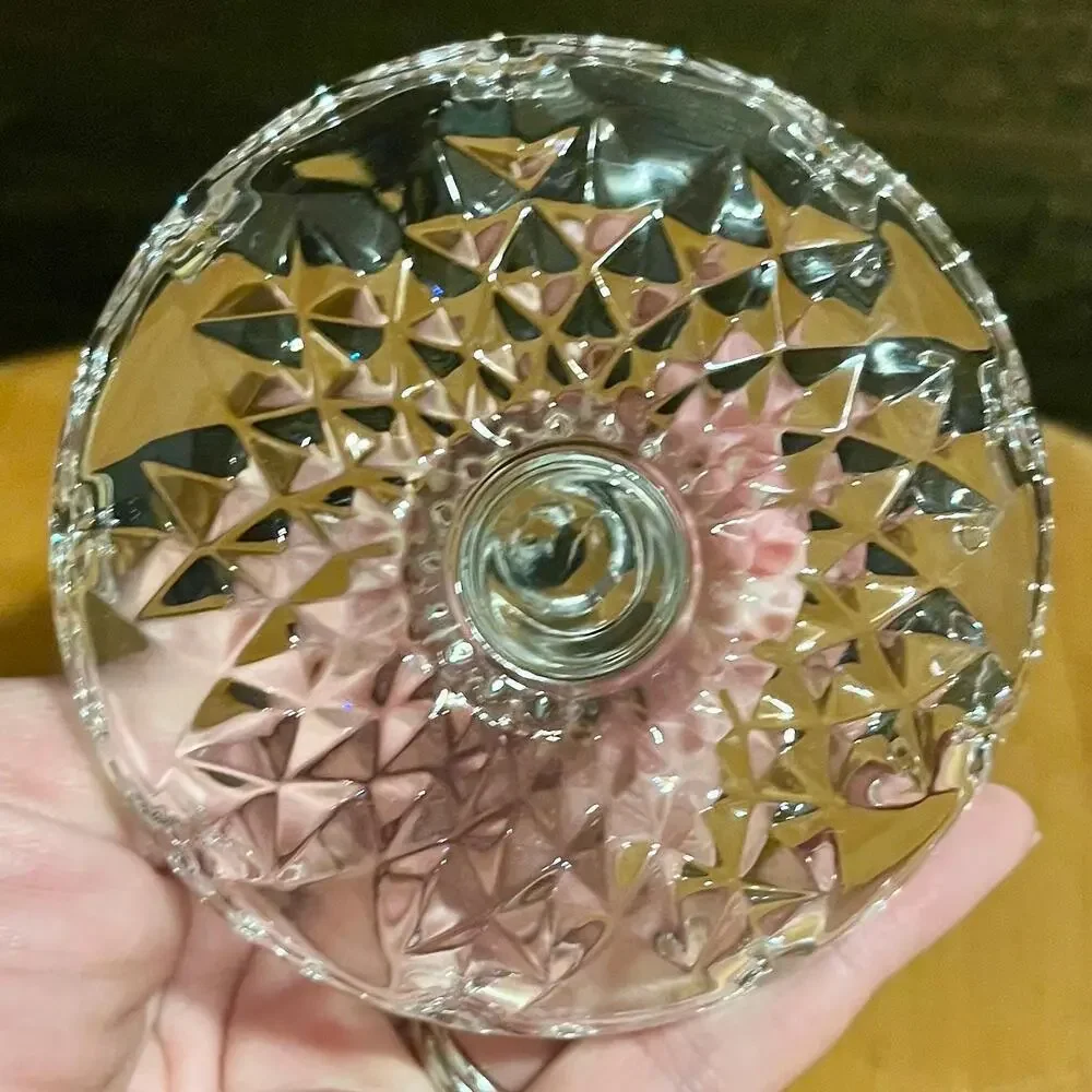 Vintage Crystal Ring Tree Dish | Scalloped Cut Glass Trinket Tray